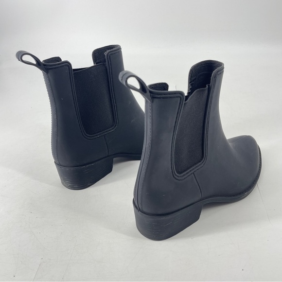 Jeffrey Campbell stormy Matt black rubber rain boot 8 - Picture 4 of 7